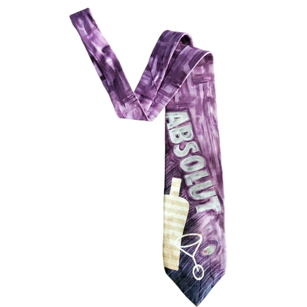 Vodka advertising vintage mens tie